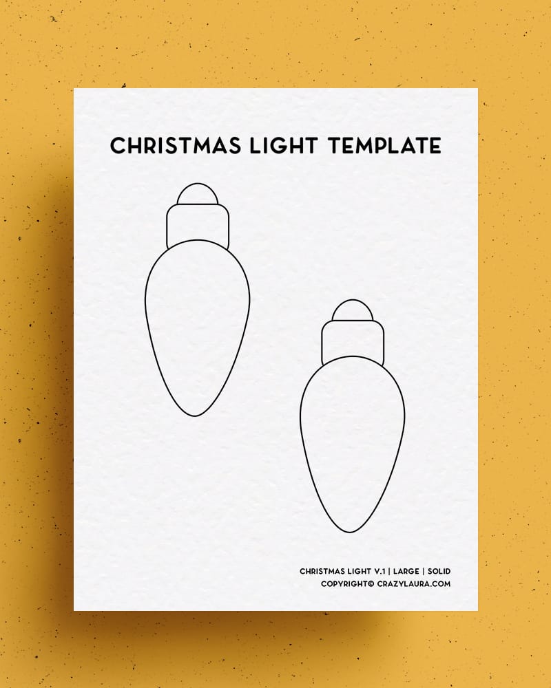 tracing outline of christmas light bulbs
