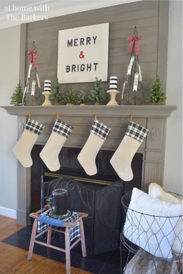 make christmas stockings with old fabric
