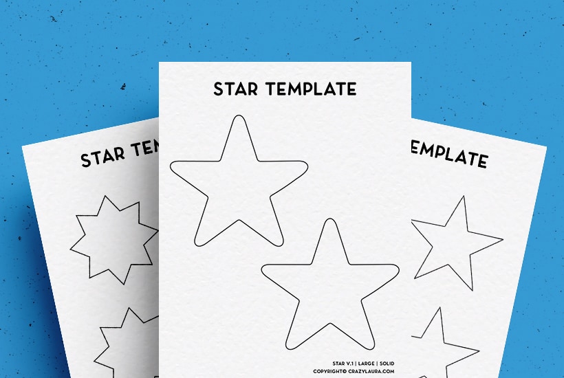Free Star Template & Stencil Cutout Printable For 2024