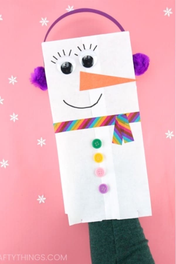 winter things to make with paper bags for kids