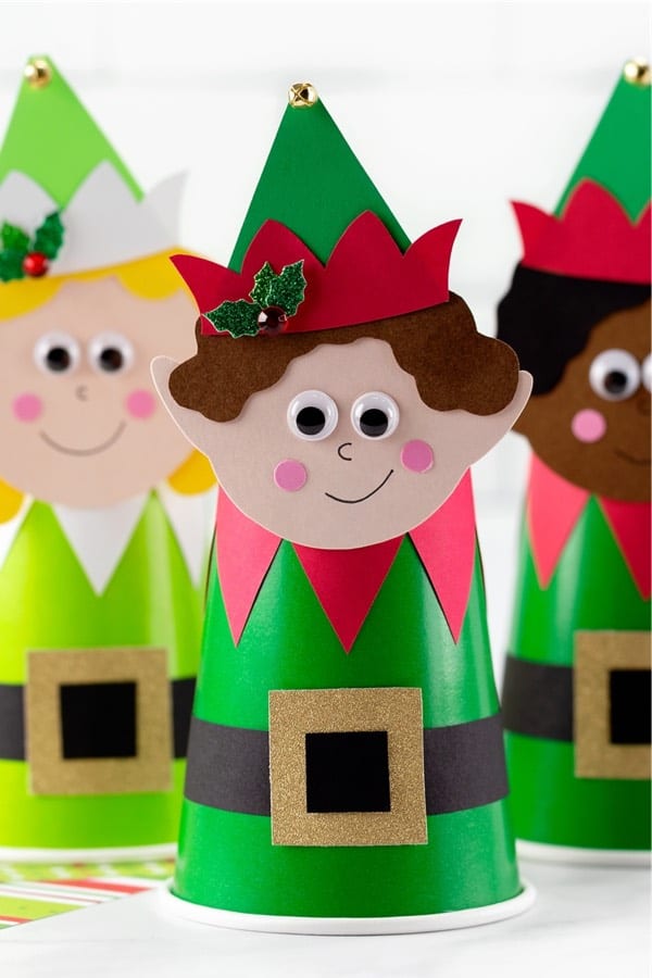 cute elf craft with paper cups
