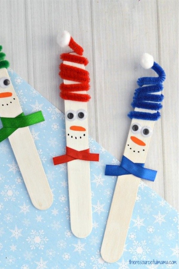easy craft for kids with winter snowmen