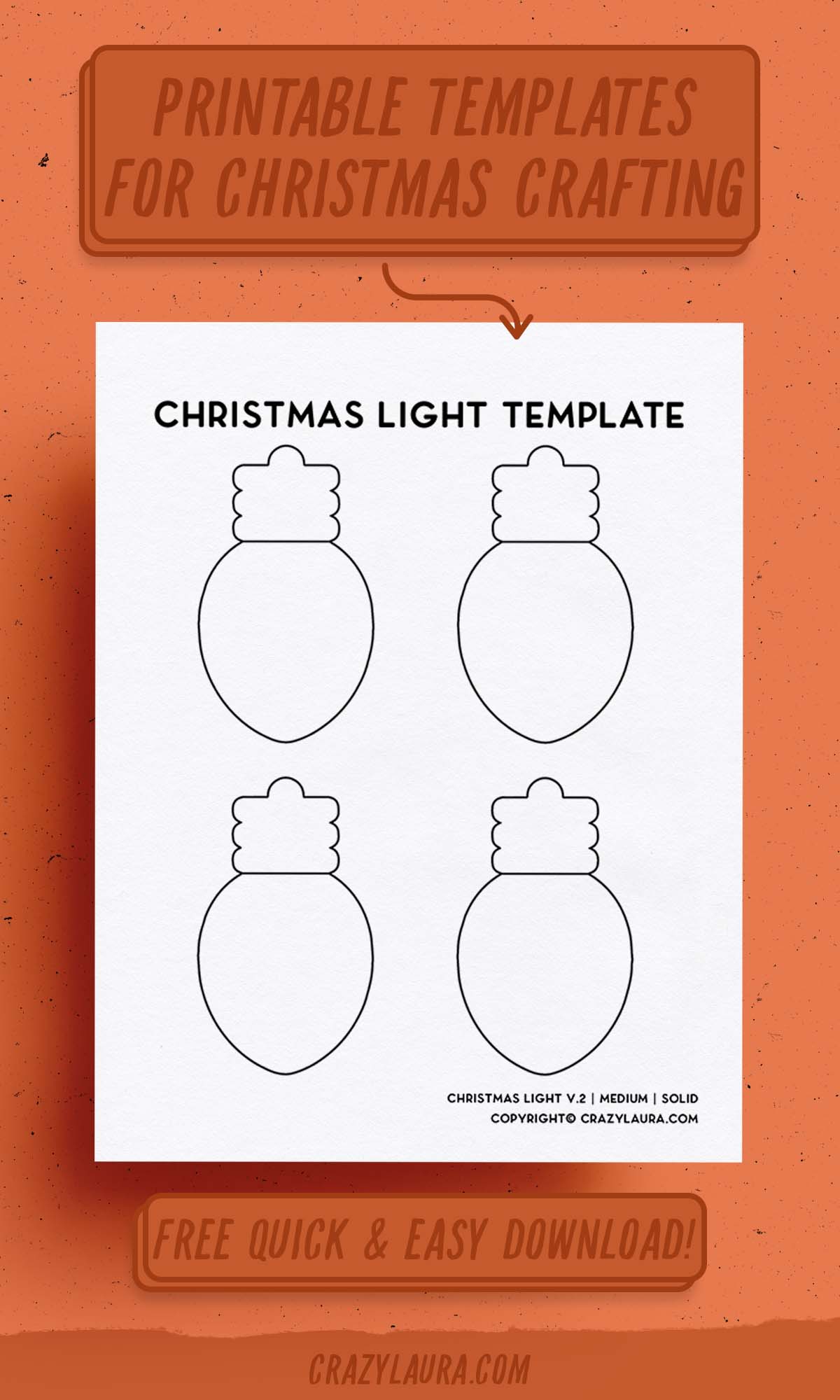 small holiday bulb printable tempaltes