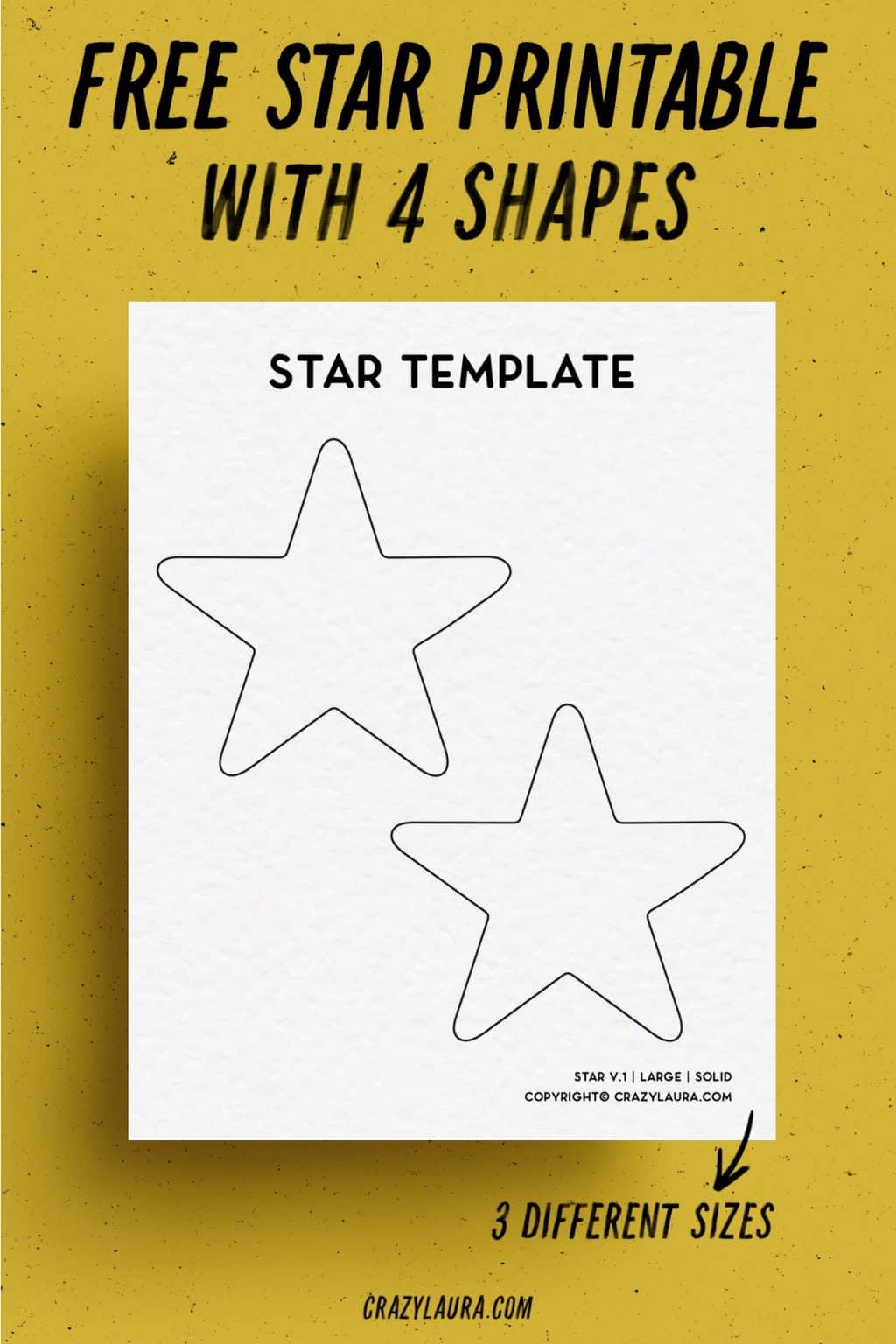 Free Star Template &amp; Stencil Cutout Printable For