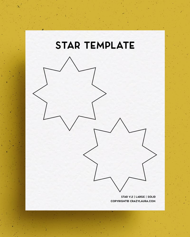 free template of star shapes