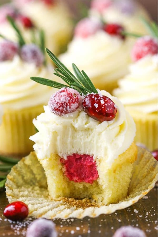 holiday themed white chocolate cupcake recipe