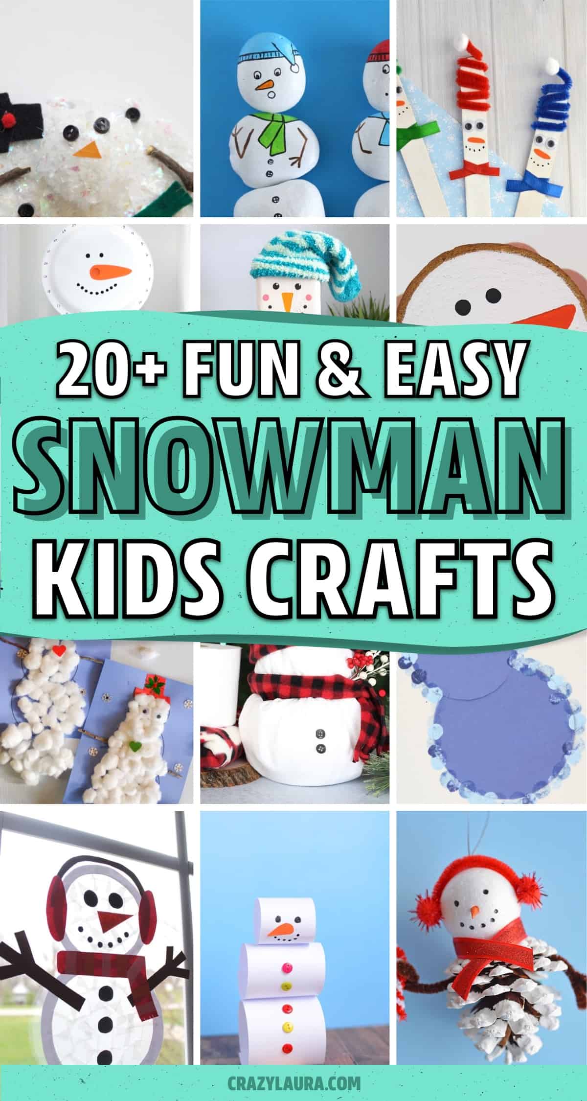winter break snowman craft projects for young kids