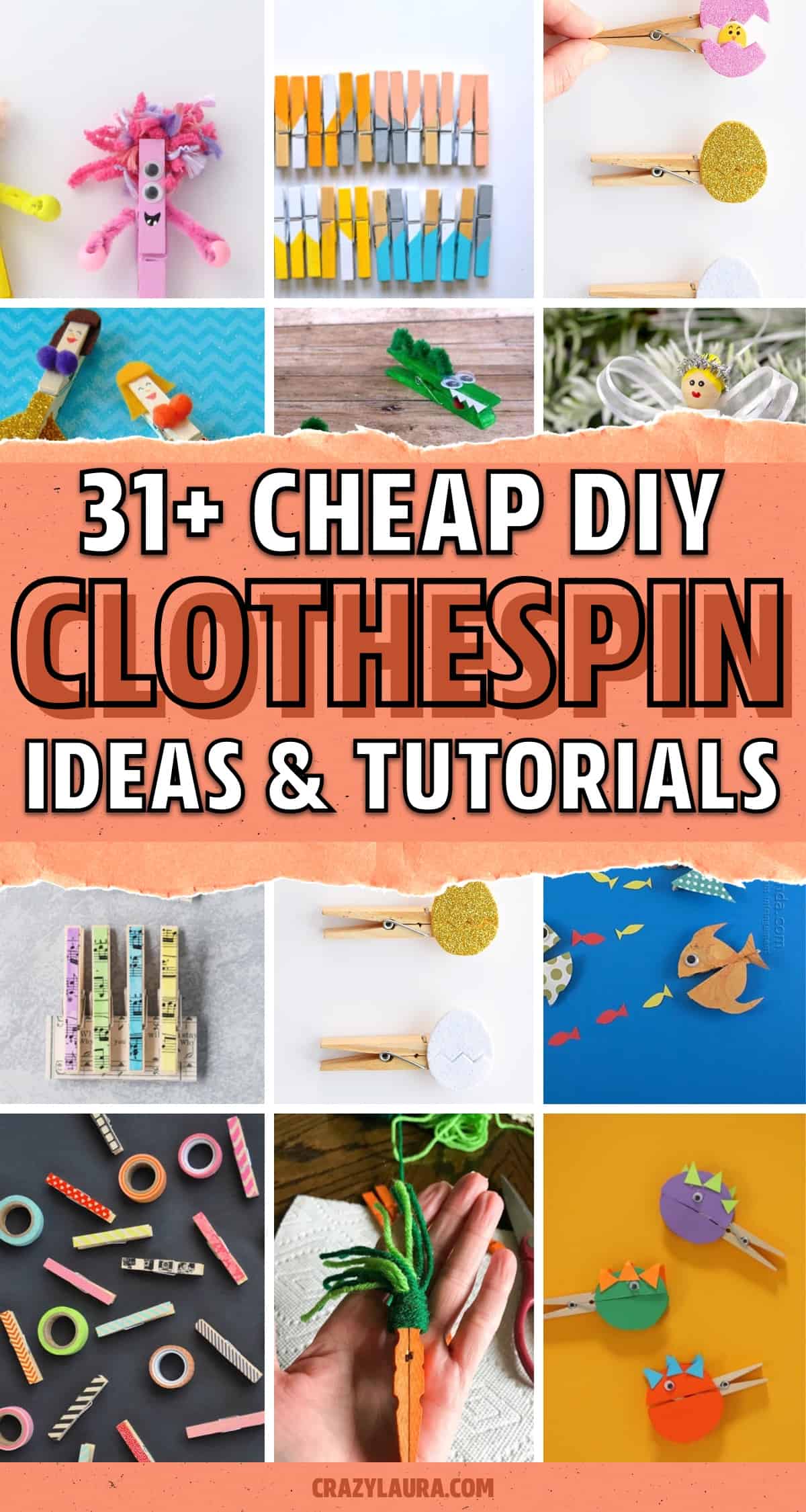 diy clothespin craft tutorials