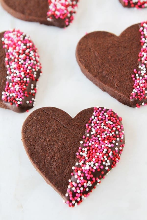 heart shaped shortbread valentine cookie recipe