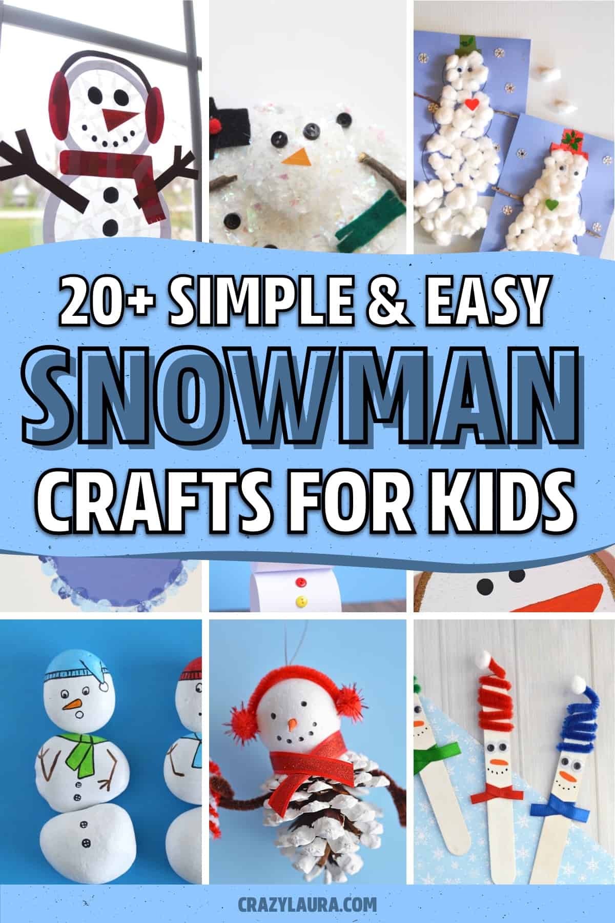 indoor craft tutorials with snowman theme
