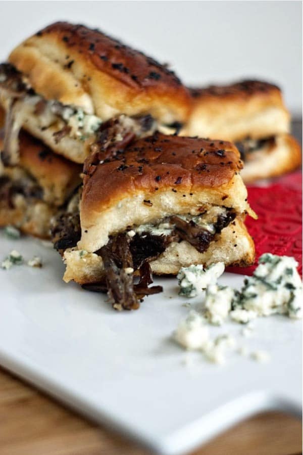 fast slider recipe with blue cheese