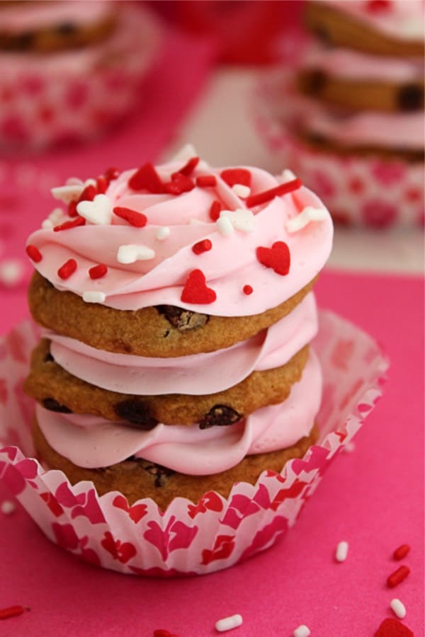 easy cookie cupcake valentine dessert