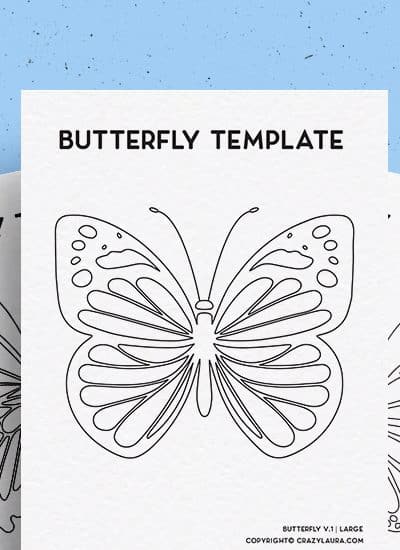 free pdf template of butterflies
