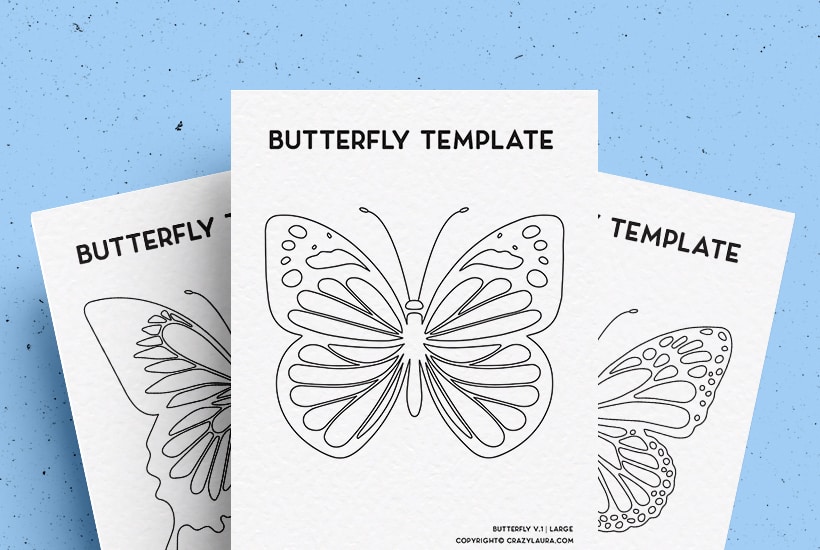Free Butterfly Template & Coloring Pages To Print