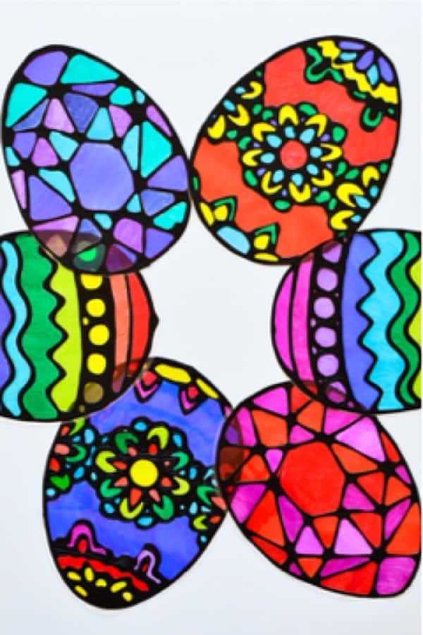 colorful suncatchers for easter