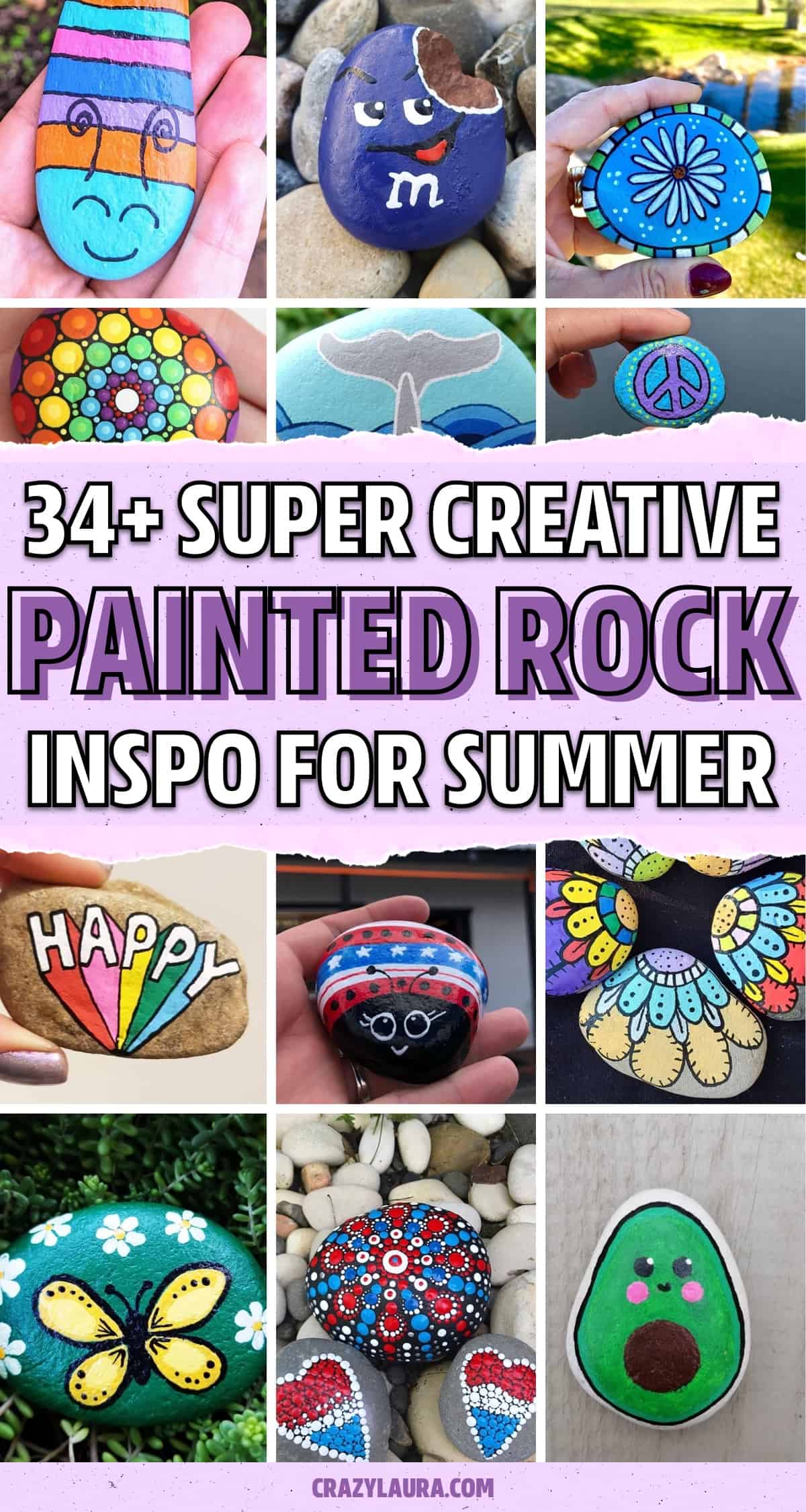 summer painted rock activity for kids