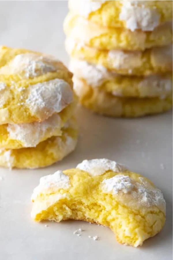 easter recipe for crinkle cookies with lemon