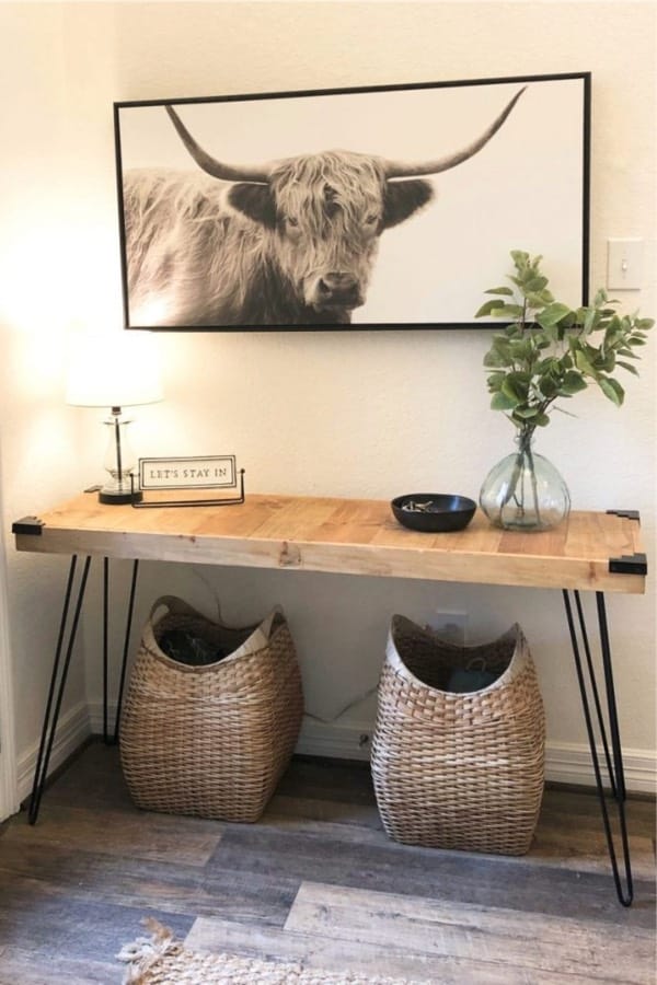 easy wooden console table