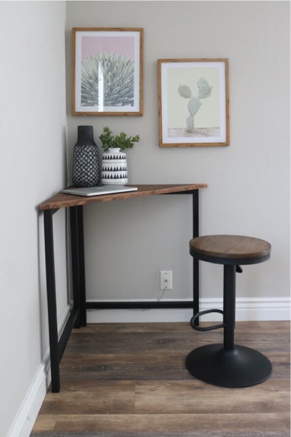 small corner desk to build in your garage
