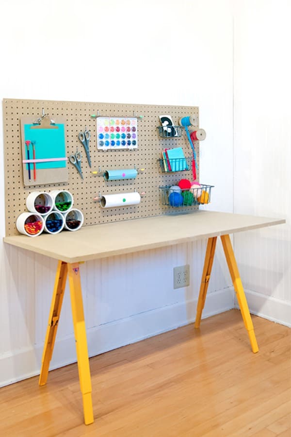 wall mounted kids desk build plans