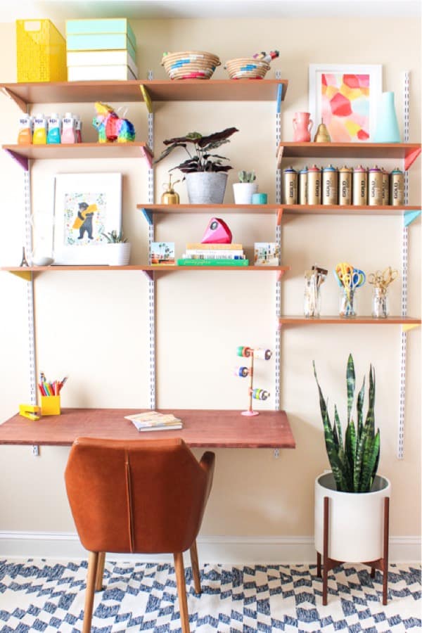how to make a wall mounted desk for home