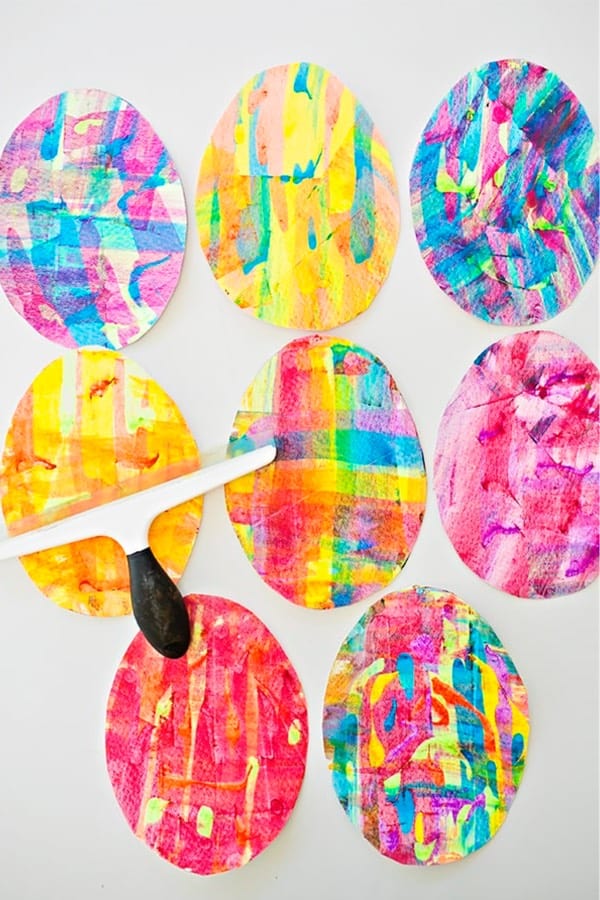 water color paper egg craft