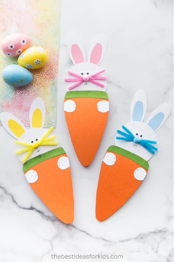 carrot card easter craft
