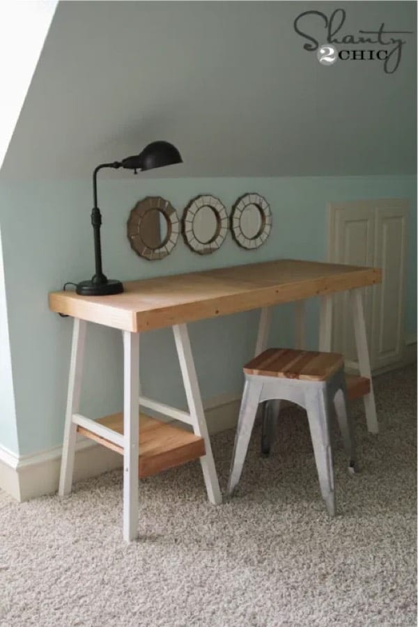 super simple diy wood desk to build at home