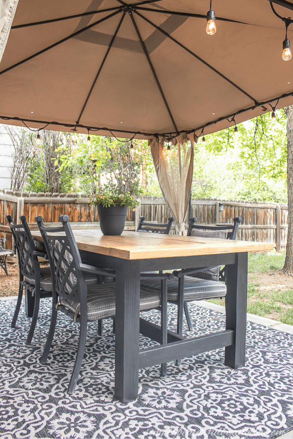 simple wooden outdoor table