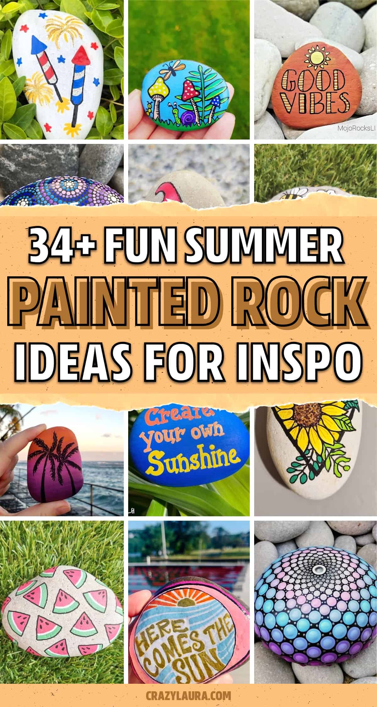 easy ideas for rock painting