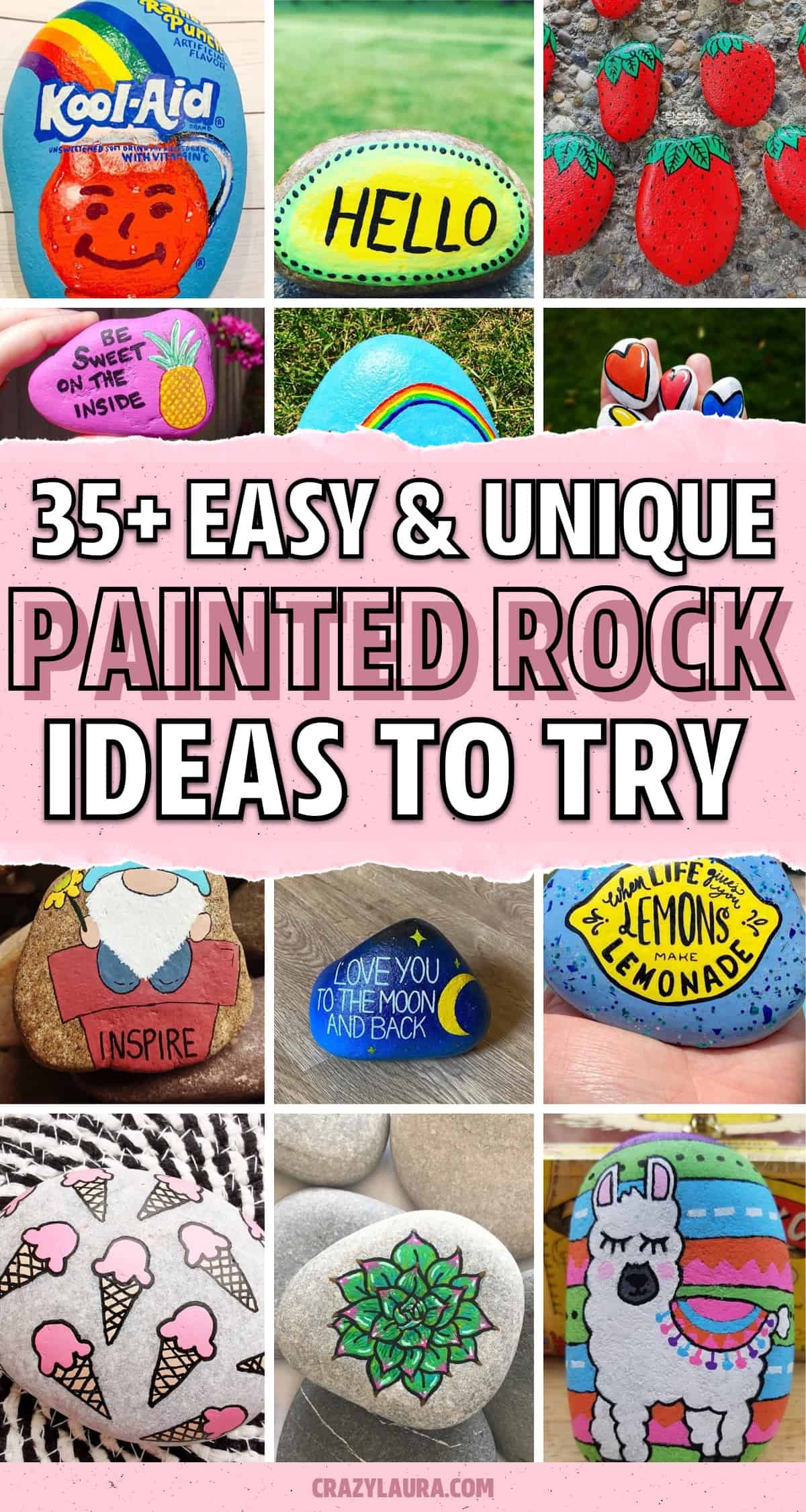 ideas for painted rock crafts