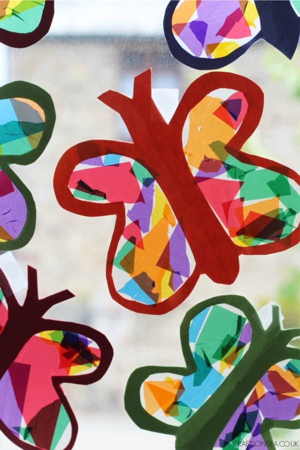 colorful suncatcher craft for spring