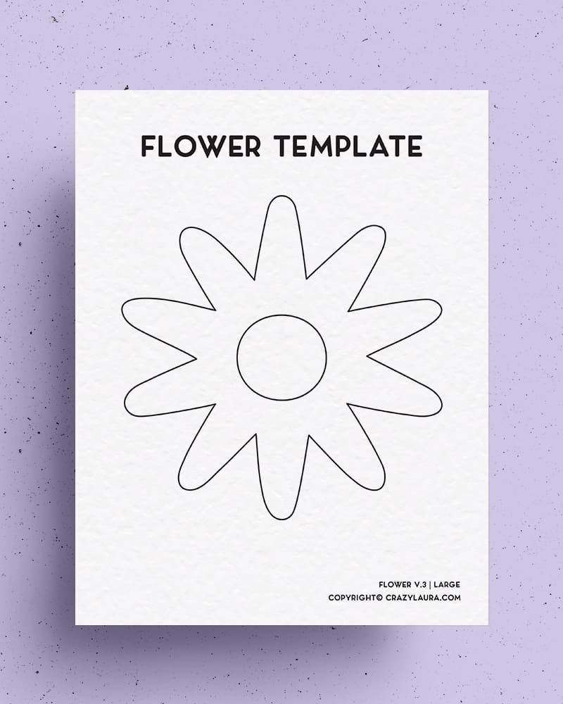 free kids flower templates