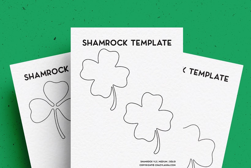 Free Shamrock Template & Four Leaf Clover Printables