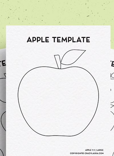 apple kids craft activity template