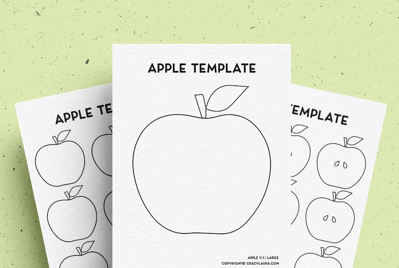 Free Apple Template and Outlines For Crafts In 2024