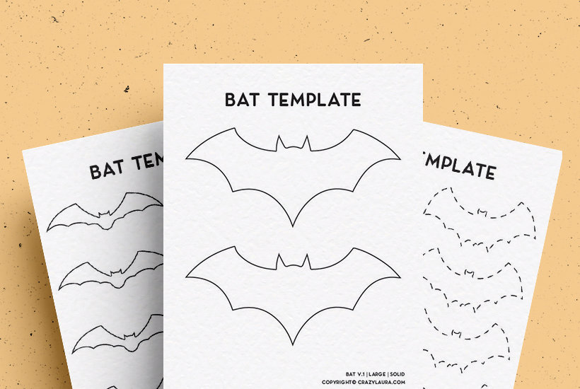 Free Bat Template & Printable Stencils With 4 Shapes