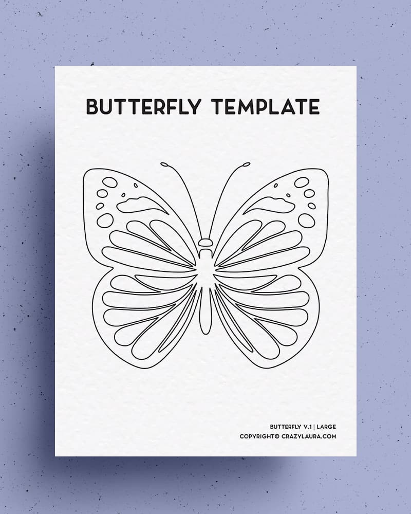 cut out template for butterfly