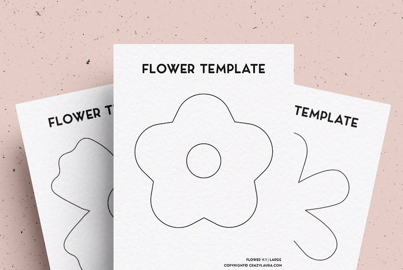 Free Flower Template & Outline Stencil Printables