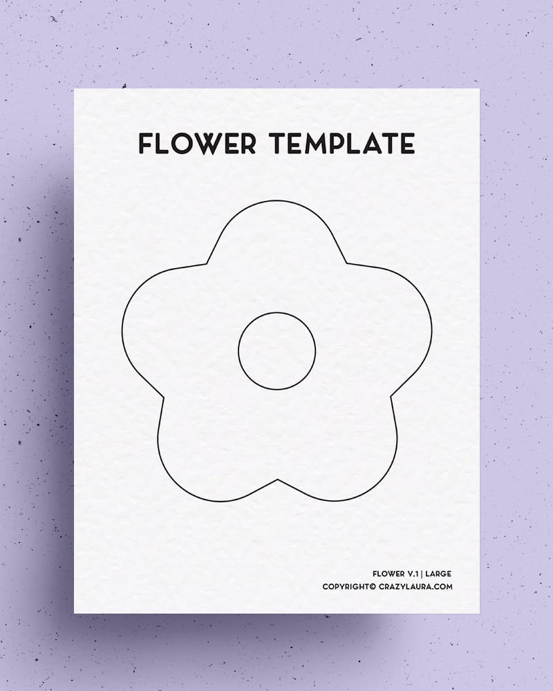free craft flower outlines