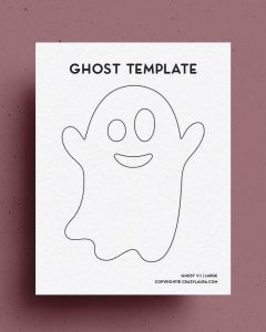 Free Ghost Template With 4 Different Variations &amp; Shapes - Crazy Laura