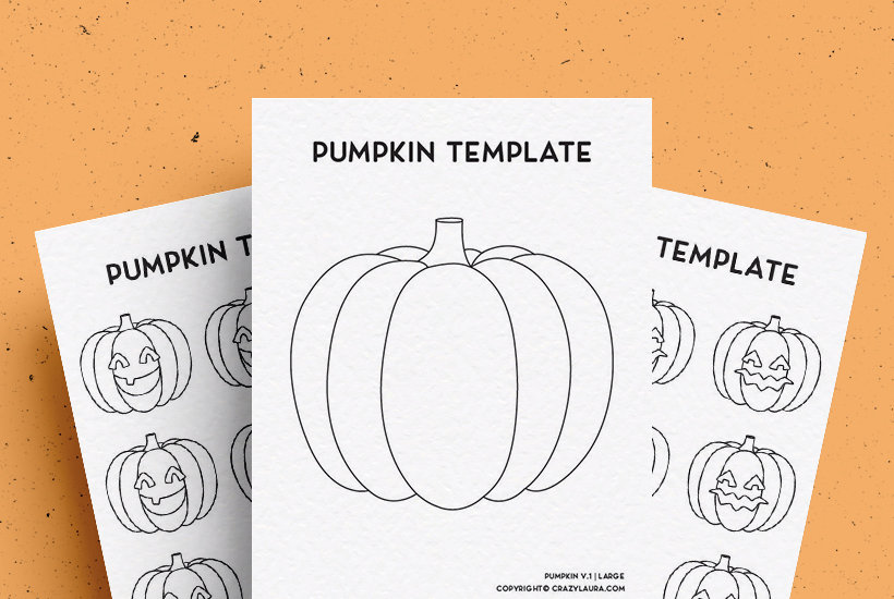 Free Pumpkin Template & Stencil Printable Sheets