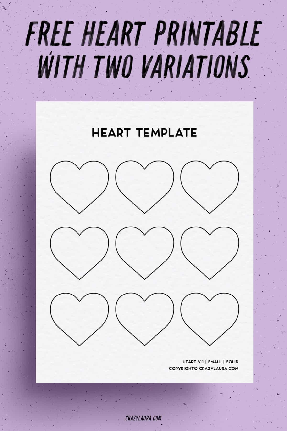 printable pdf heart