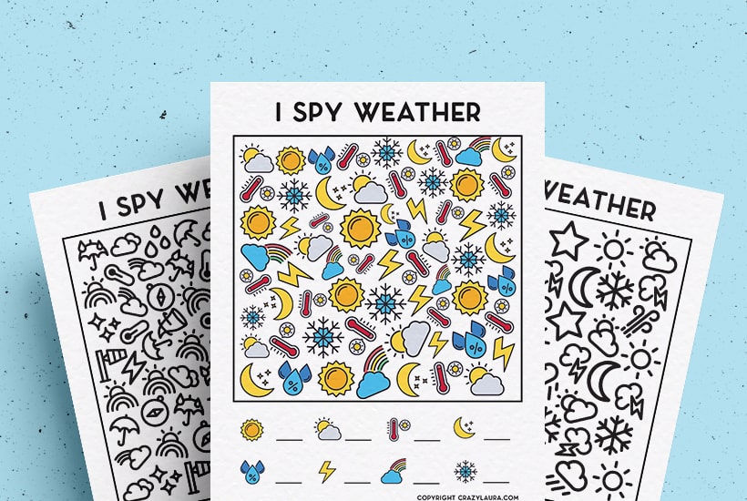 Free Weather I Spy Printable Game Sheets For Kids
