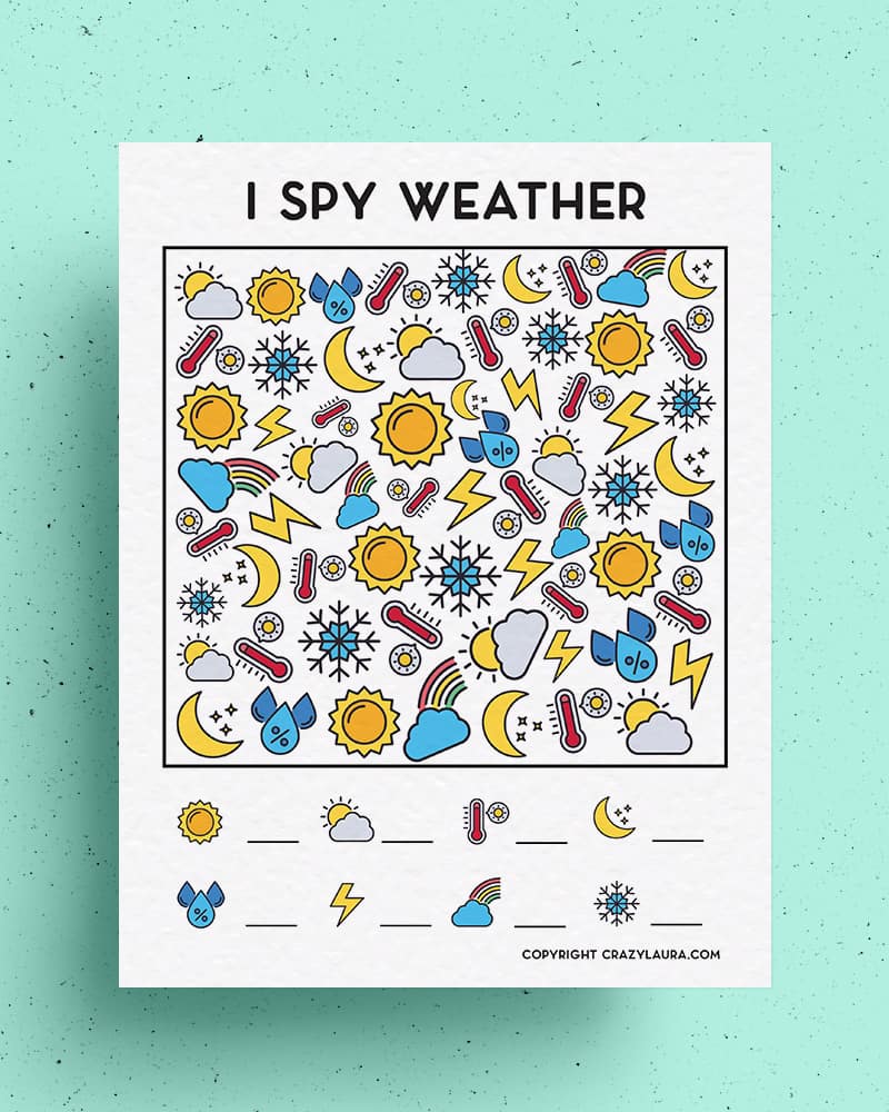 i spy weather template for kids