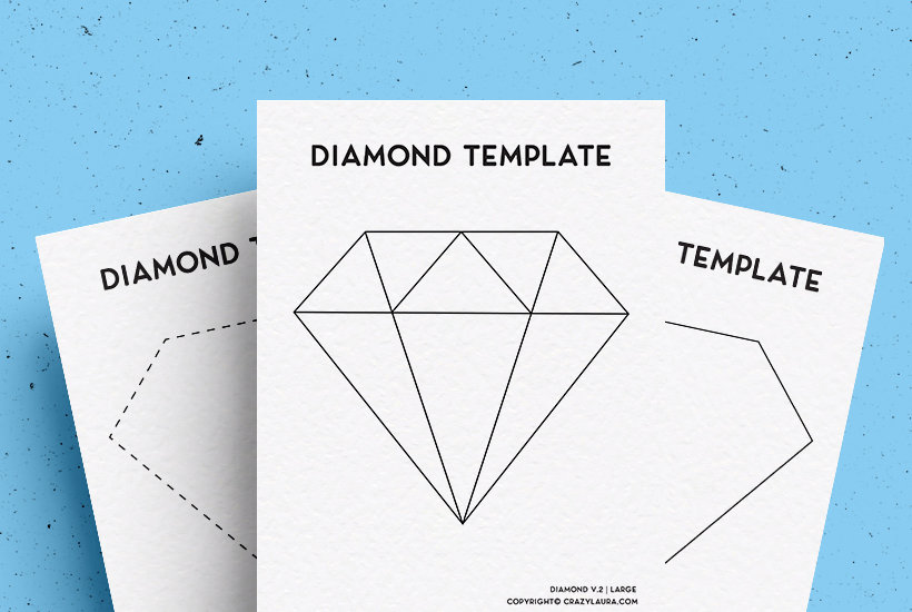 Free Diamond Template & Outline Printable Sheets
