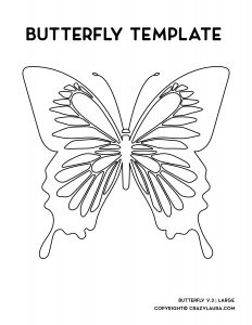 Free Butterfly Template &amp; Coloring Pages To Print - Crazy Laura