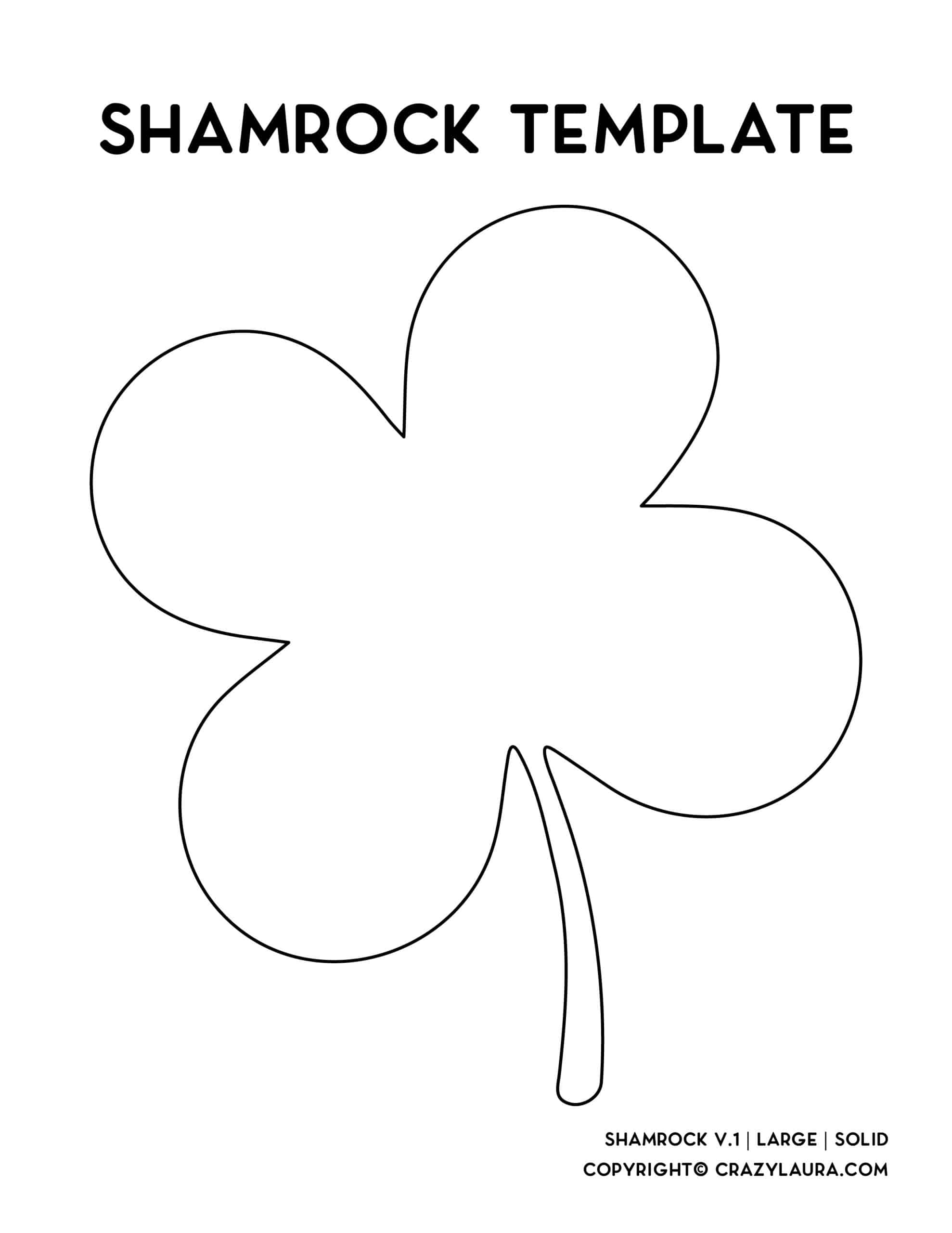 large cut out template for shamrocks