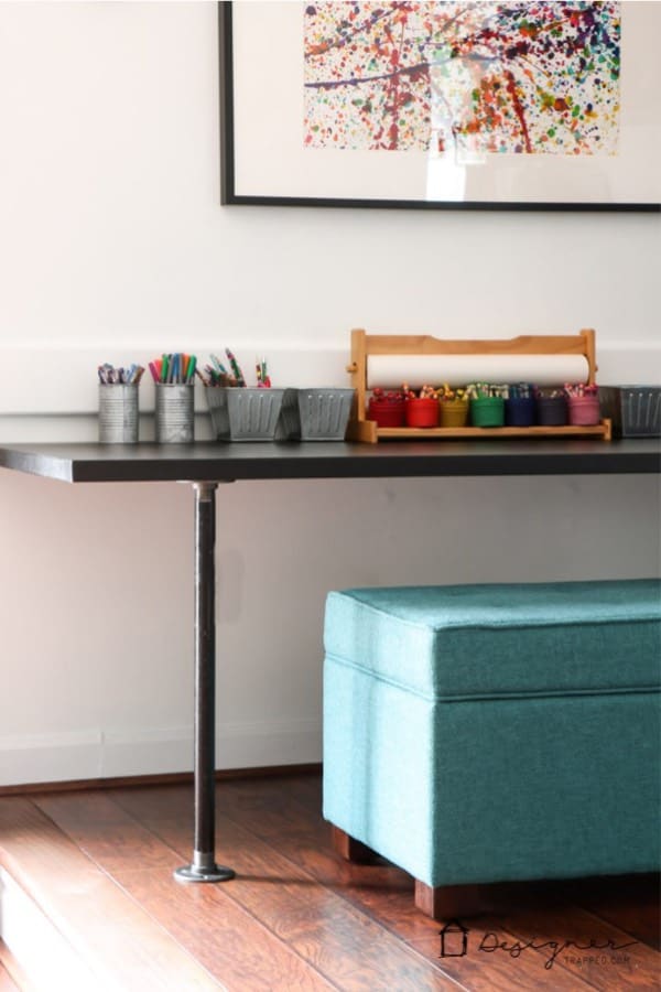 simple metal leg desk to build for home office