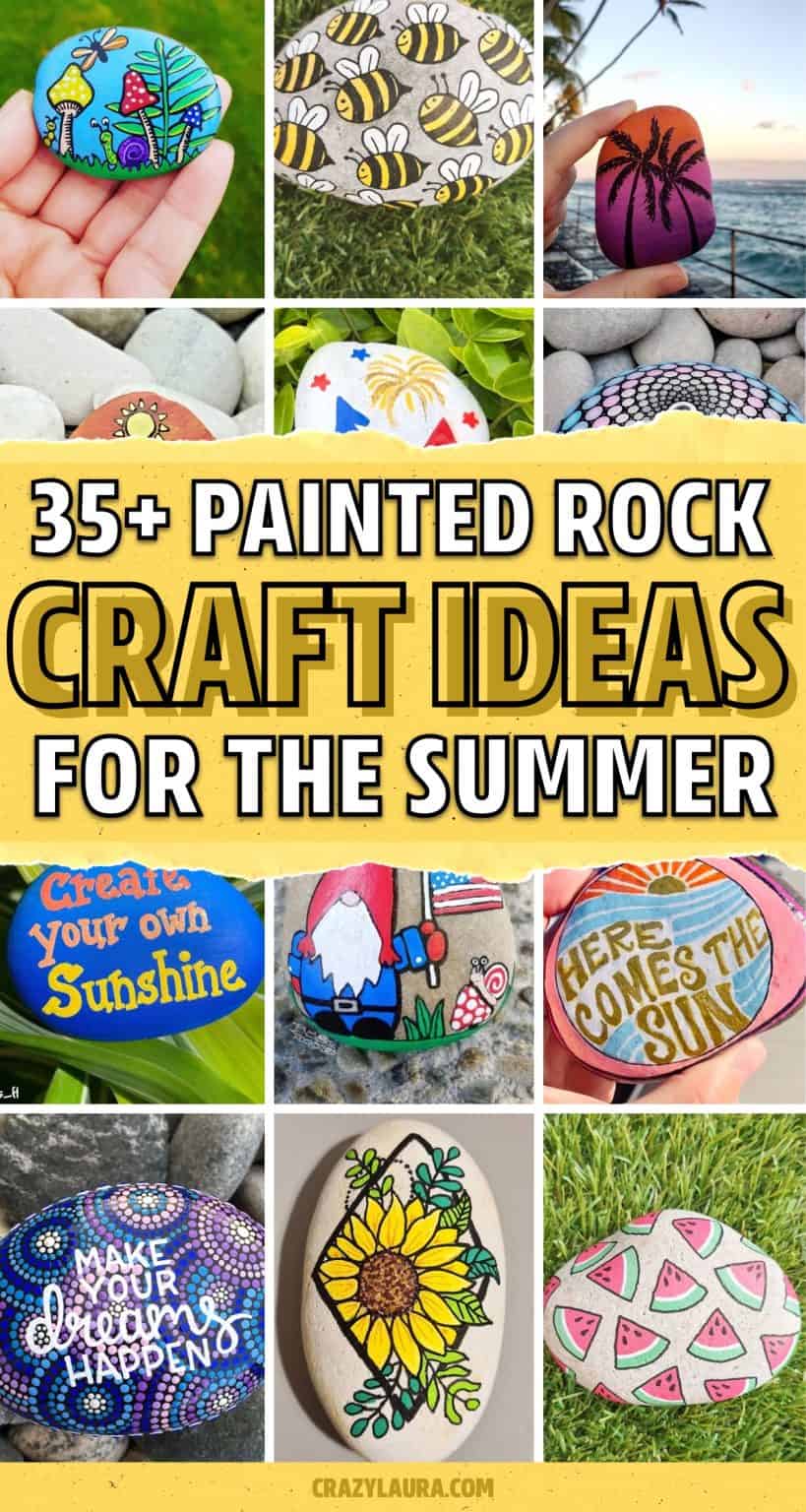 34+ Best Summer Painted Rocks & Ideas for 2026 - Crazy Laura